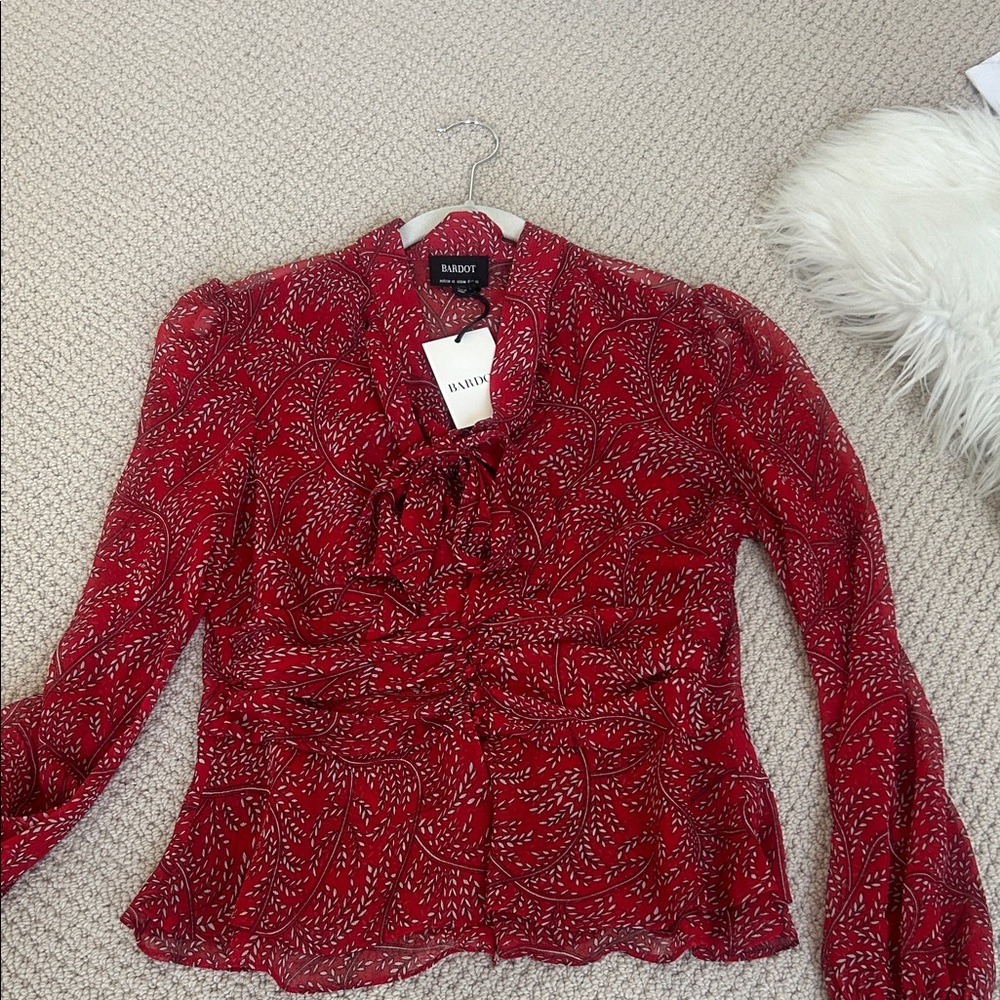 Bardot Scarlet Paisley Blouse